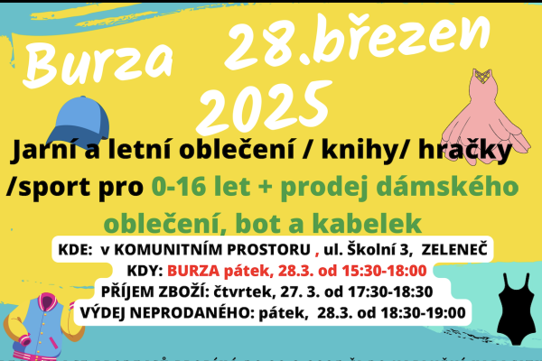 Jarní a letní burza v Zelenči 2025