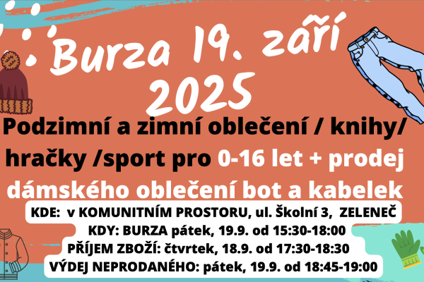 Podzimní a zimní burza v Zelenči