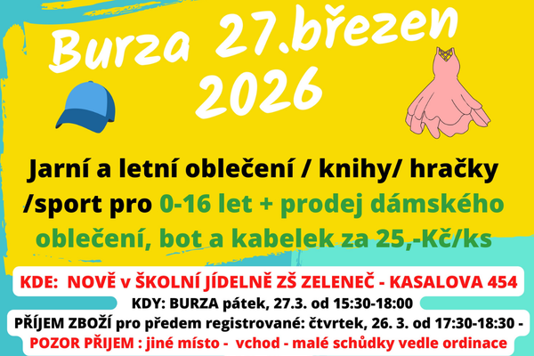Jarní a letní burza v Zelenči 2026